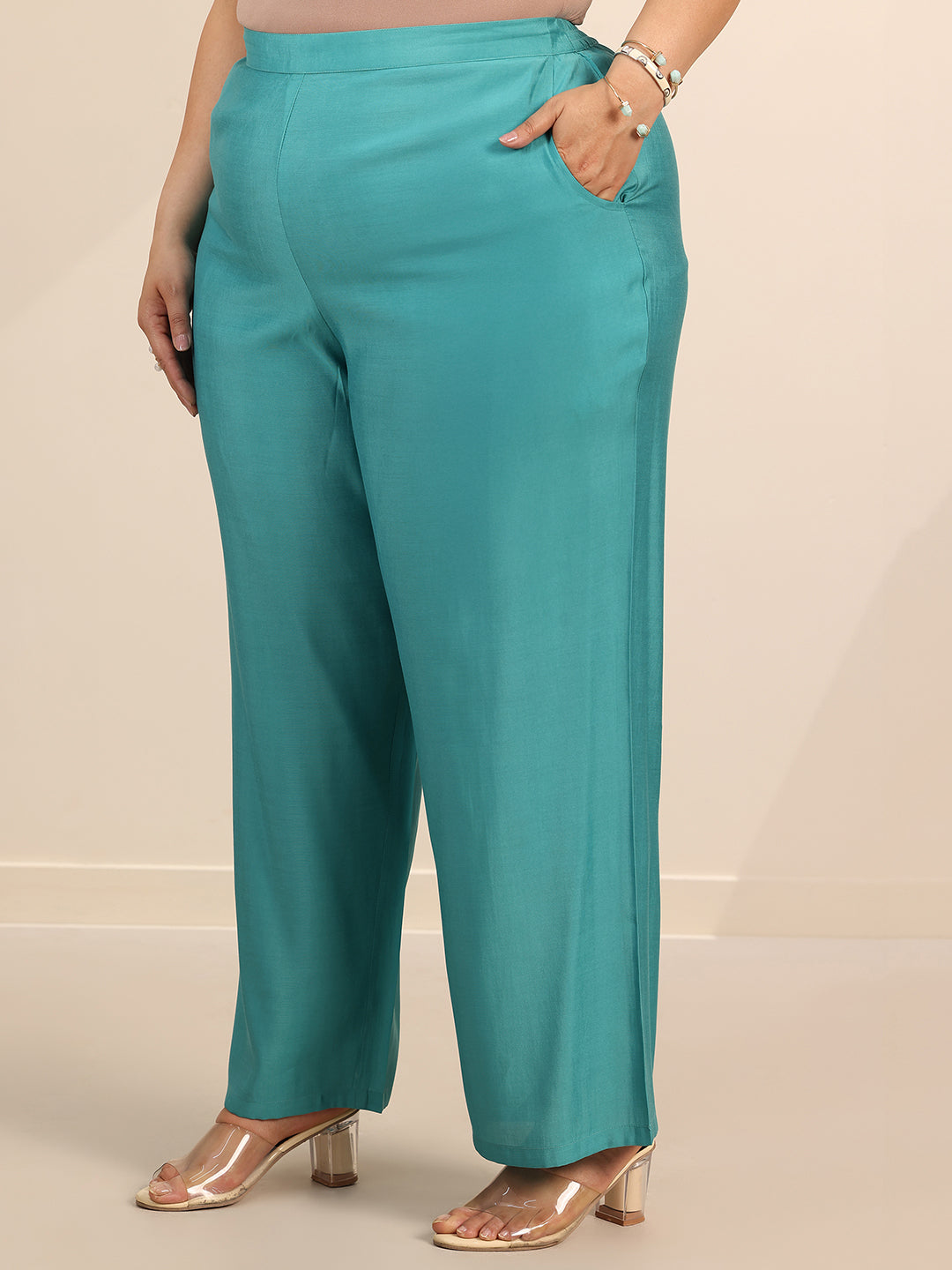 Plus Size Multi Printed Silk Blend Straight Suit Set With Dupatta