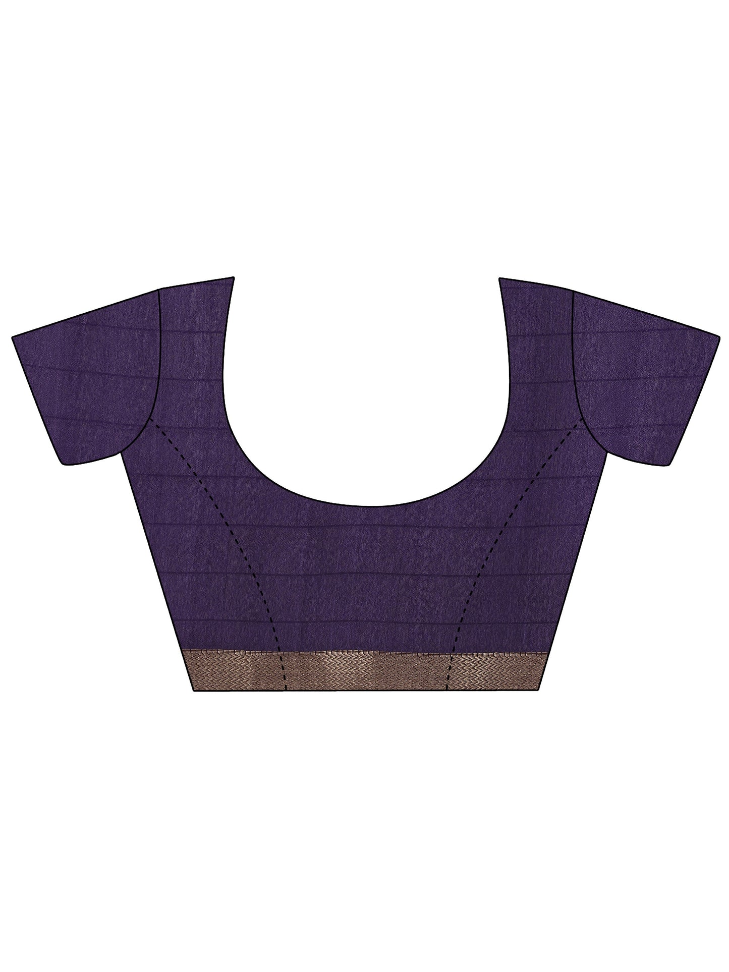 Purple Printed Georgette Saree With Unstitched Blouse Piece