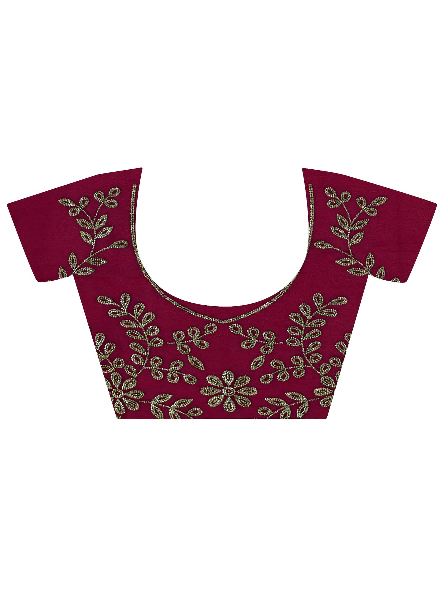 Red Solid Satin Saree With Unstitched Blouse Piece