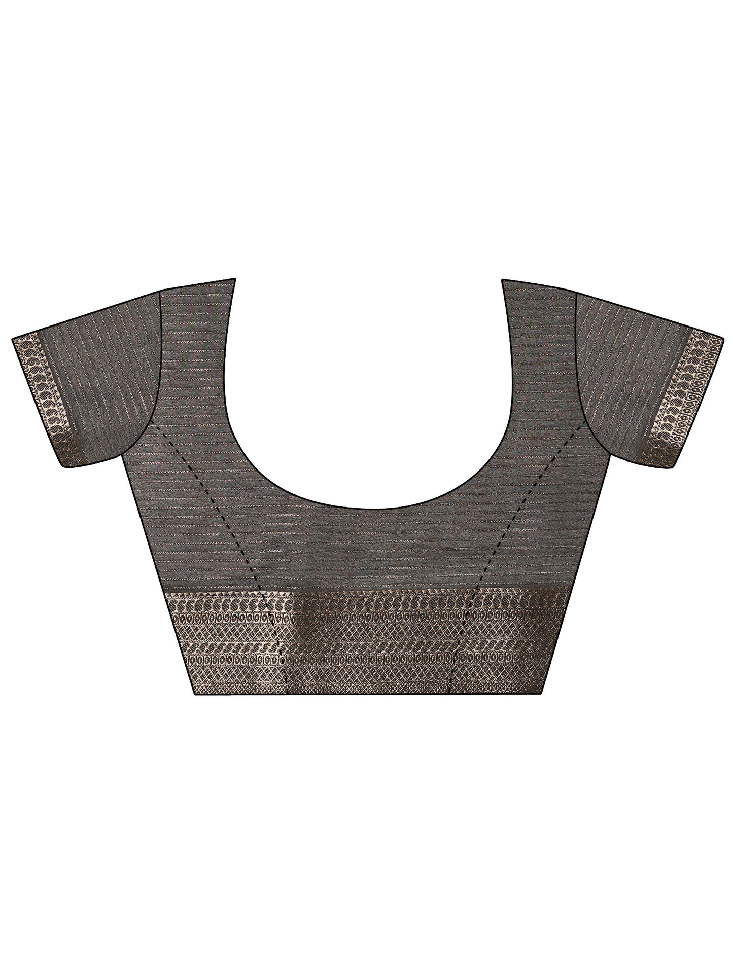 Off white Solid Silk Blend Saree With Unstitched Blouse Piece