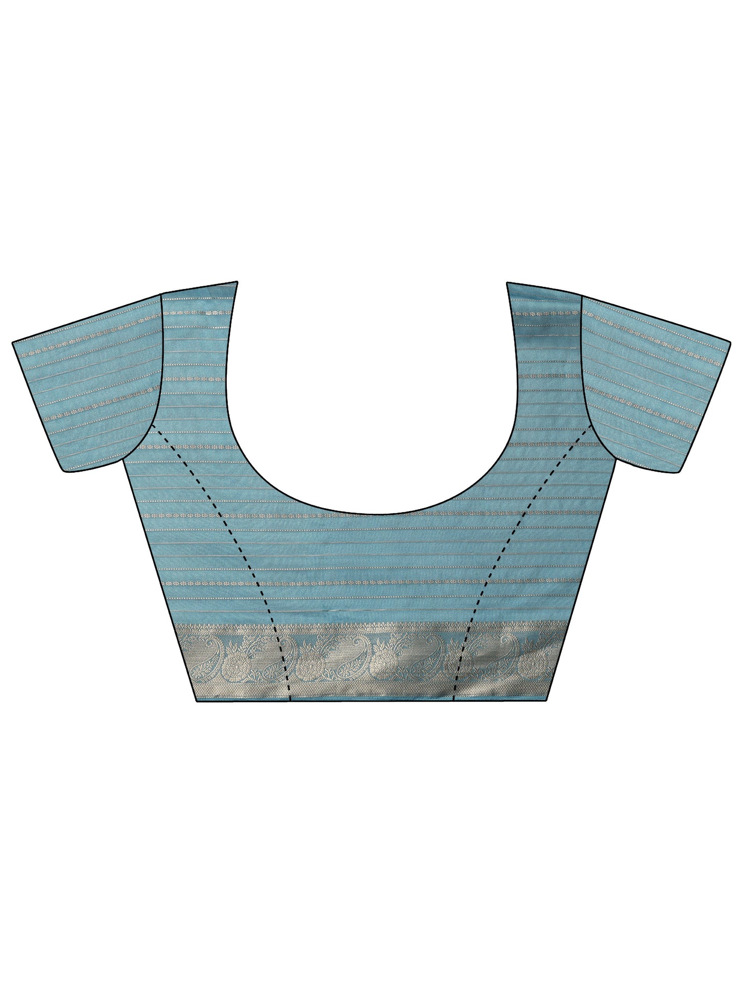 Multi Printed Crepe Saree With Unstitched Blouse Piece