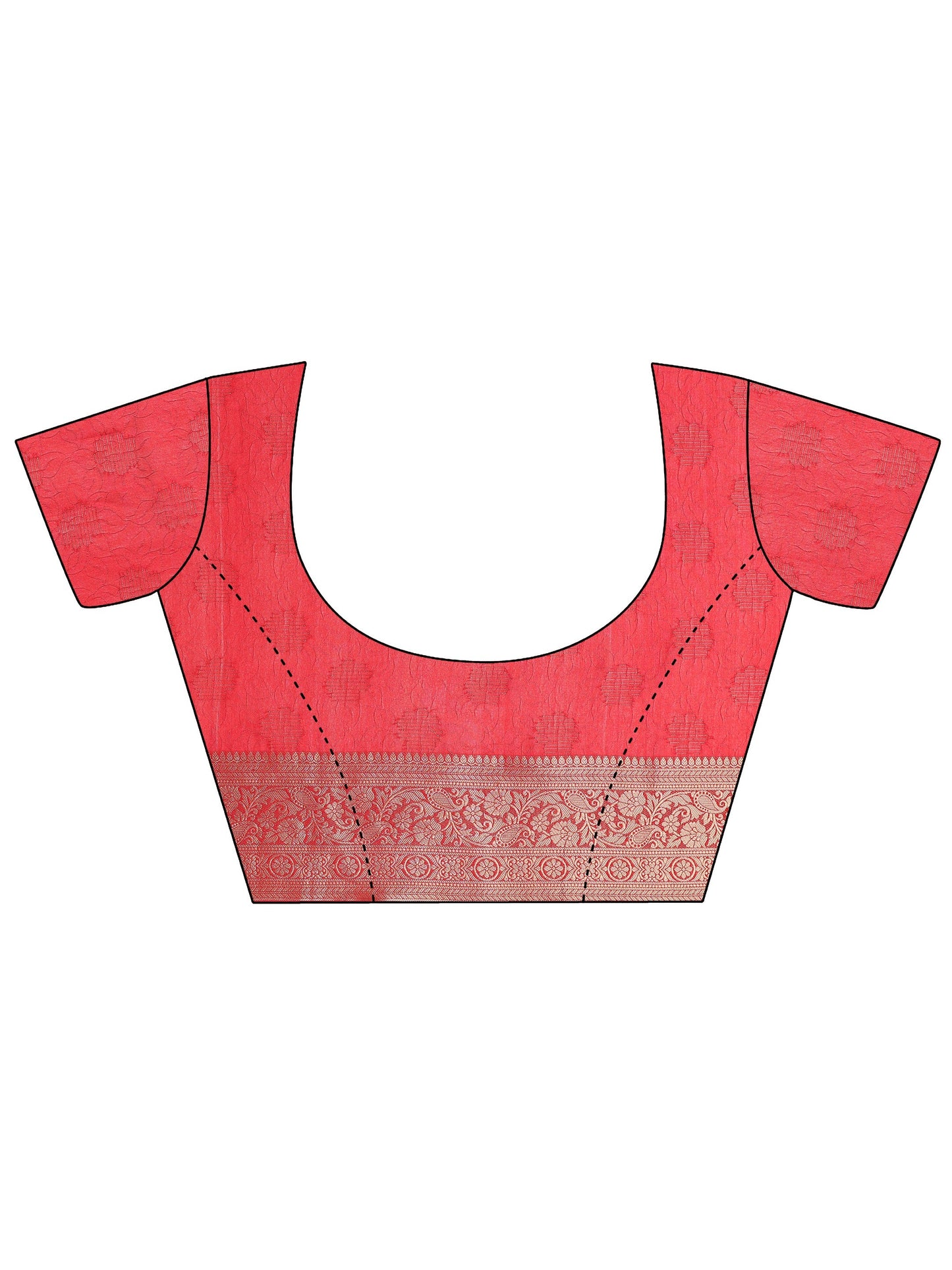 Pink Printed Georgette Saree With Unstitched Blouse Piece