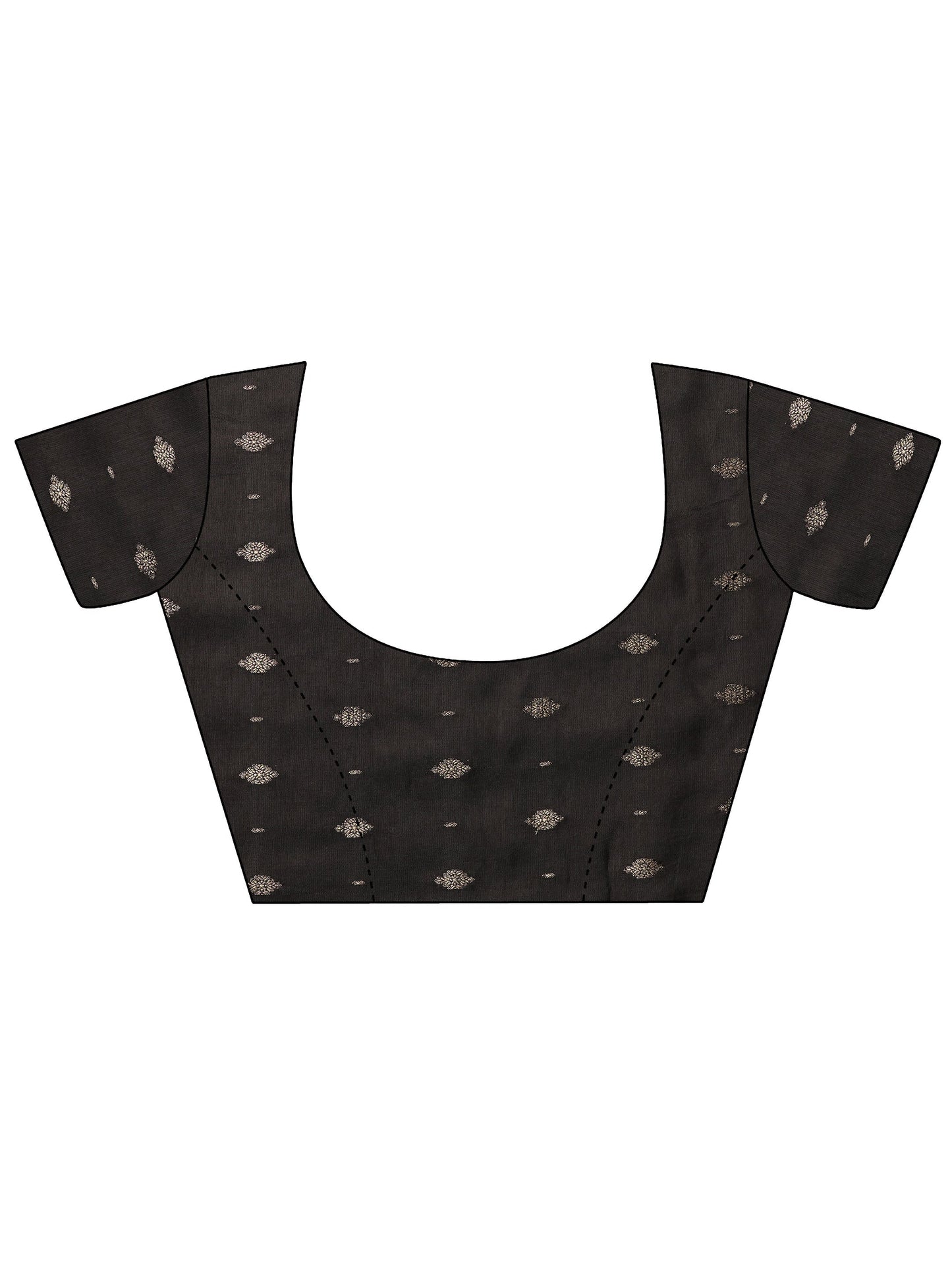 Olive Woven Design Silk Blend Saree With Unstitched Blouse Piece