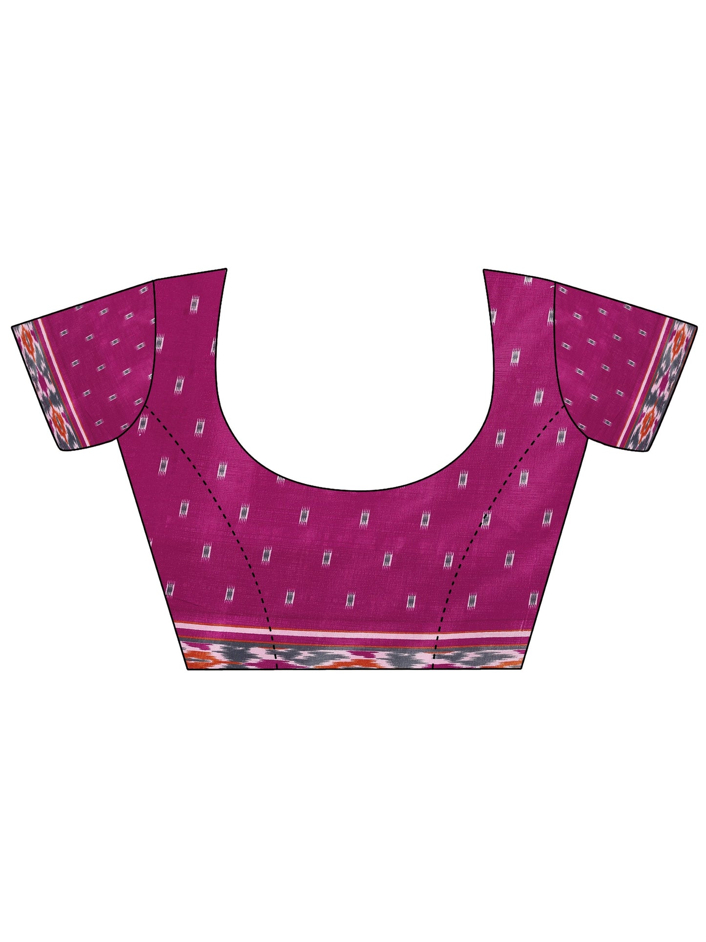 Grey Printed Silk Blend Saree With Unstitched Blouse Piece