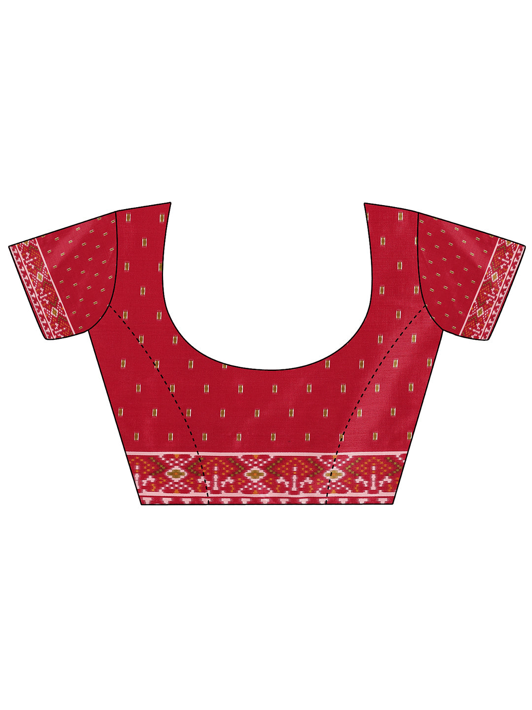 Black Printed Silk Blend Saree With Unstitched Blouse Piece