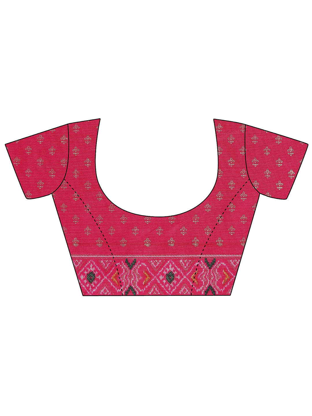 Blue Silk Blend Saree With Unstitched Blouse Piece