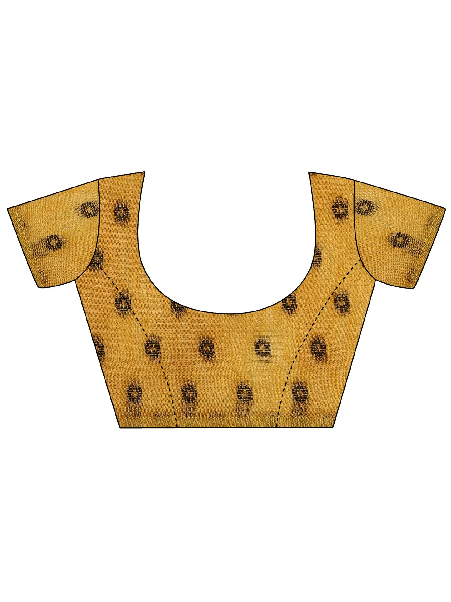 Mustard Embellished Silk Blend Saree With Unstitched Blouse Piece