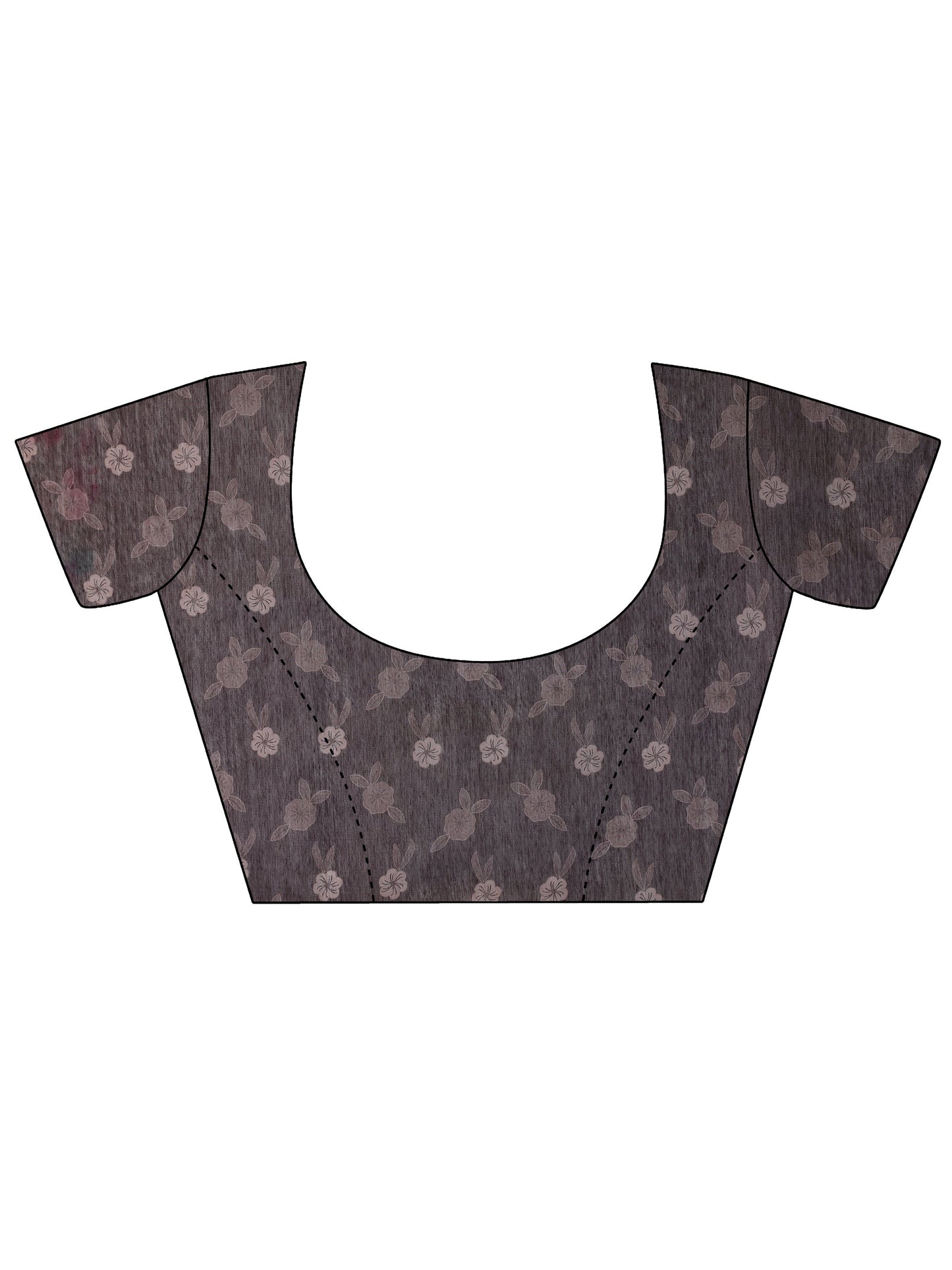 Mustard Printed Silk Blend Saree With Unstitched Blouse Piece