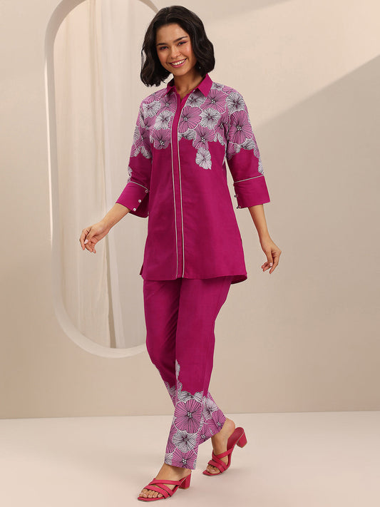 Pink Printed Cotton Co-Ord Sets