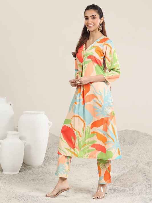 Multi Printed Poly Crepe Co-Ord sets
