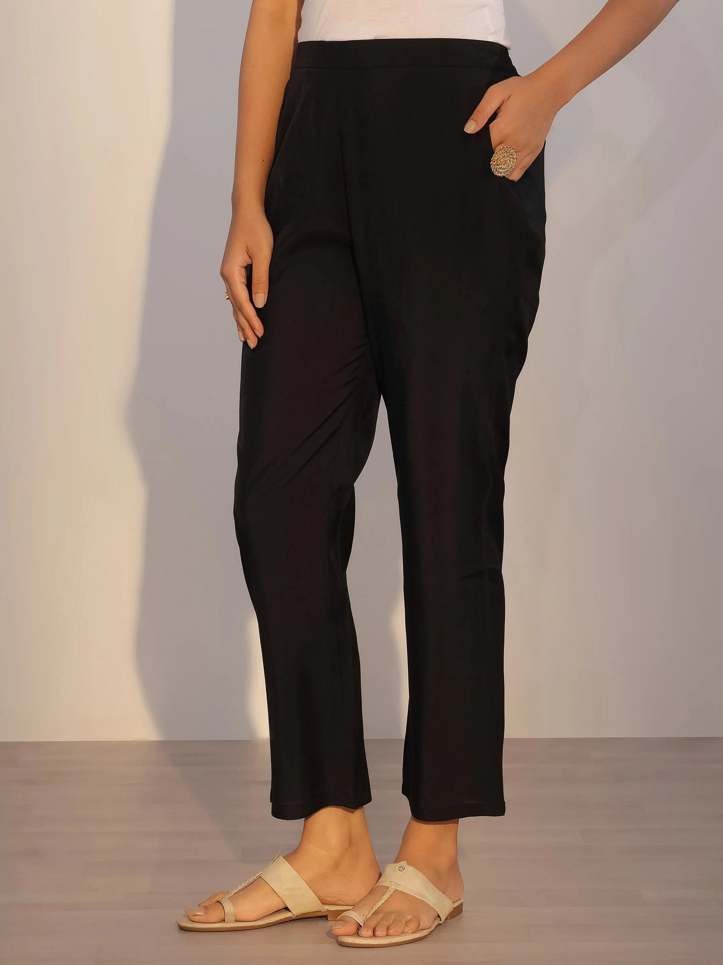 Red Printed Silk Blend Straight Suit With Dupatta