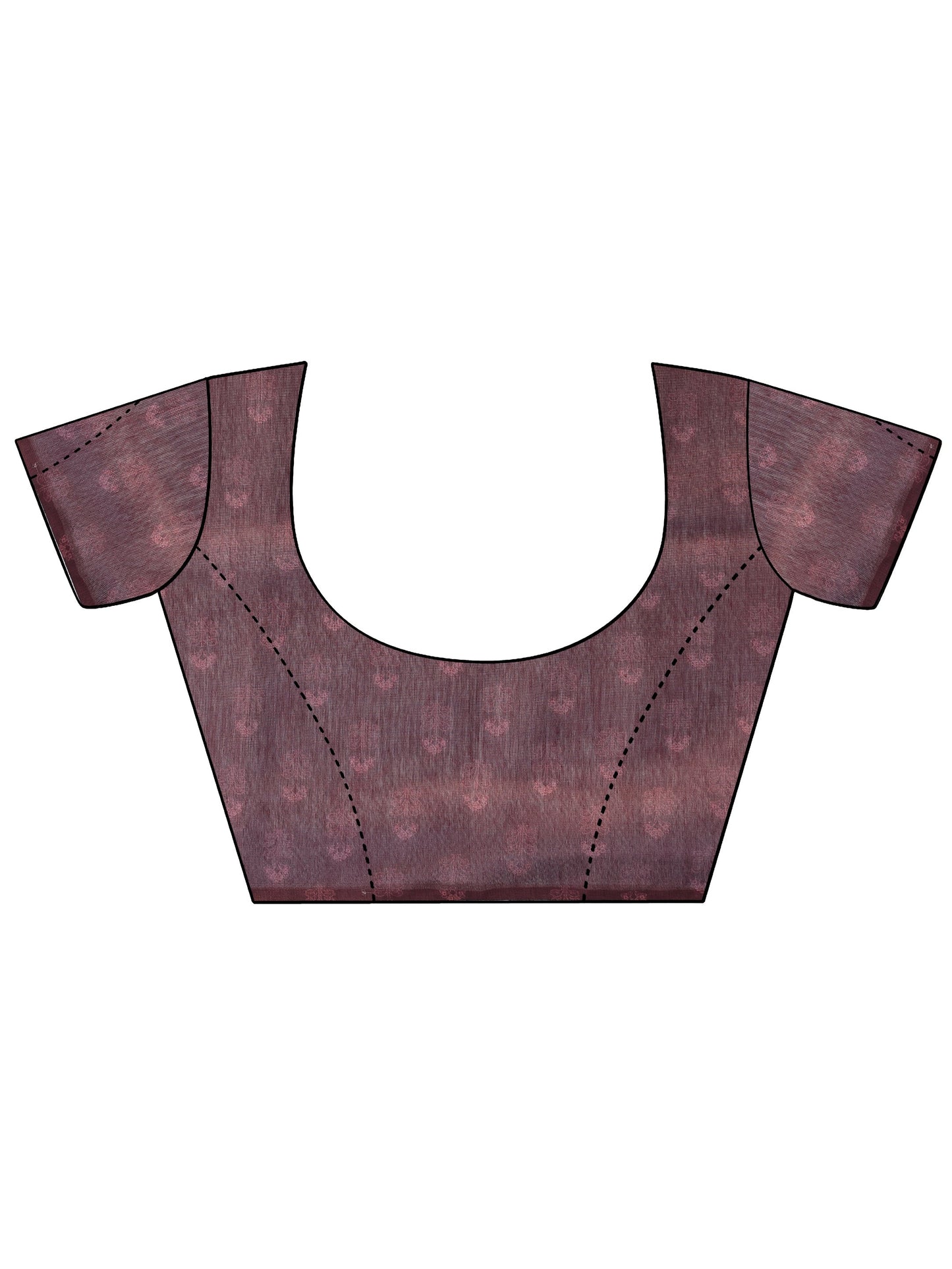 Mauve Printed Silk Blend Saree With Unstitched Blouse Piece