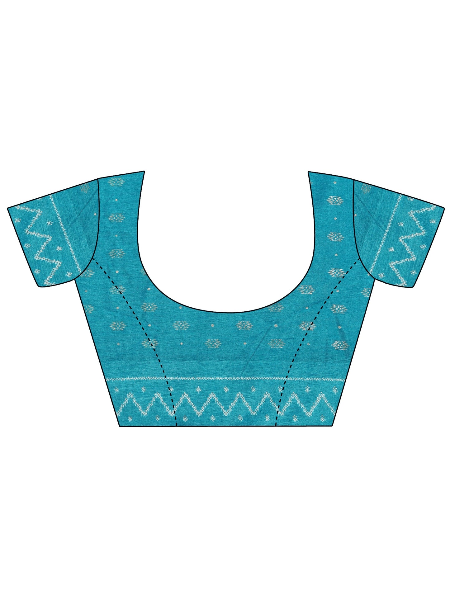 Pink Printed Silk Blend Saree With Unstitched Blouse Piece