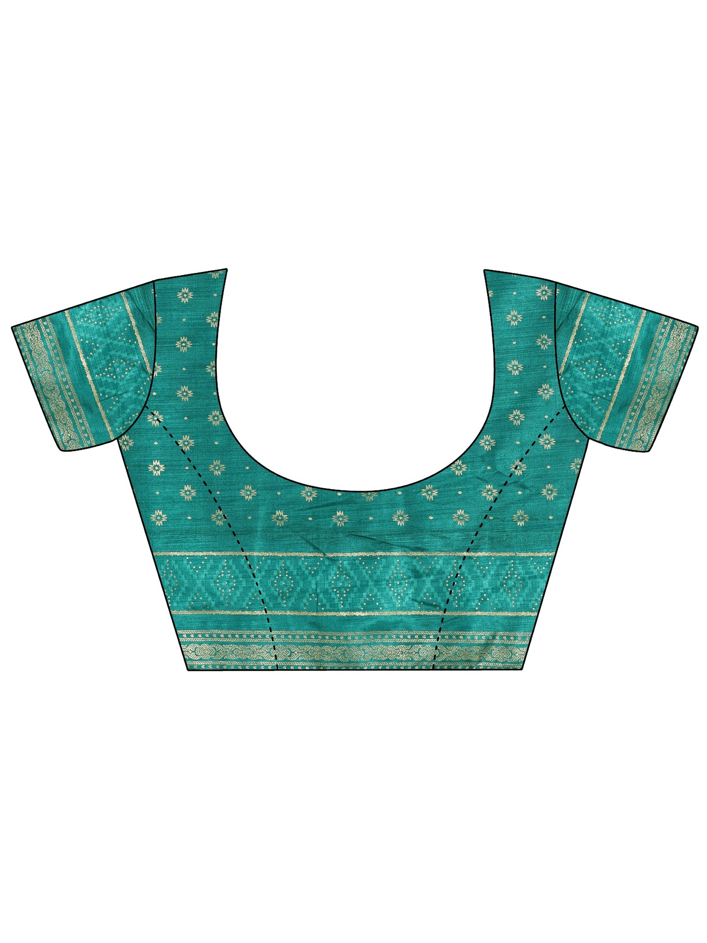 Maroon Printed Silk Blend Saree With Unstitched Blouse Piece