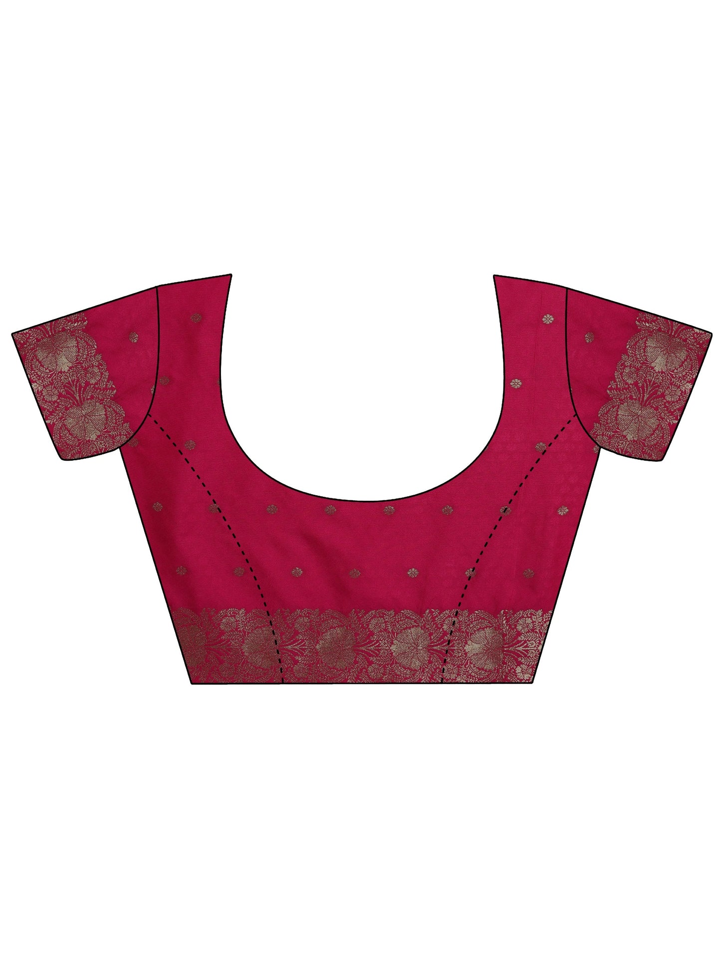 Pink Woven Design Silk Blend Saree With Unstitched Blouse Piece