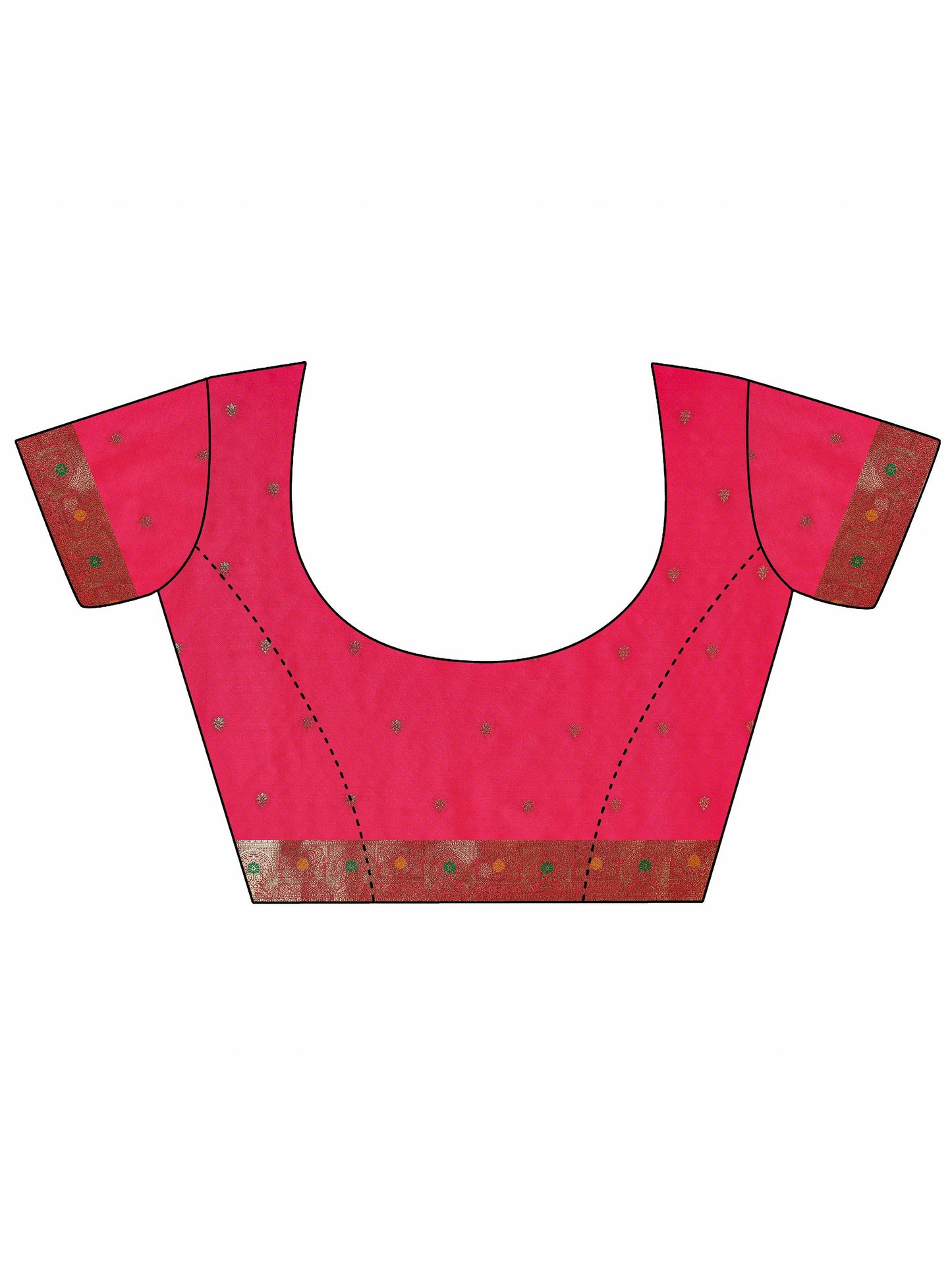 Pink Woven Design Banarasi Silk Blend Saree With Unstitched Blouse Piece