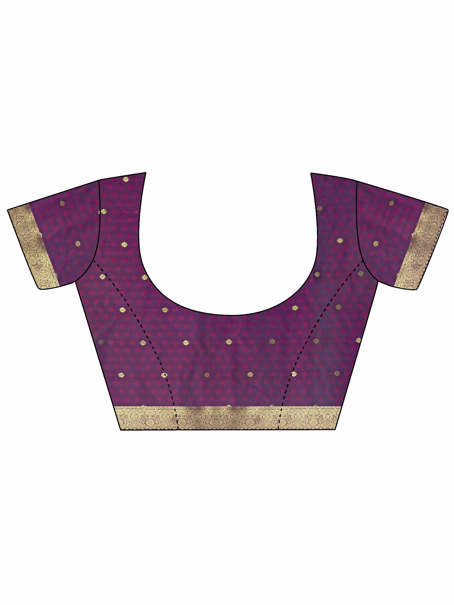 Purple Woven Design Silk Blend Saree With Unstitched Blouse Piece