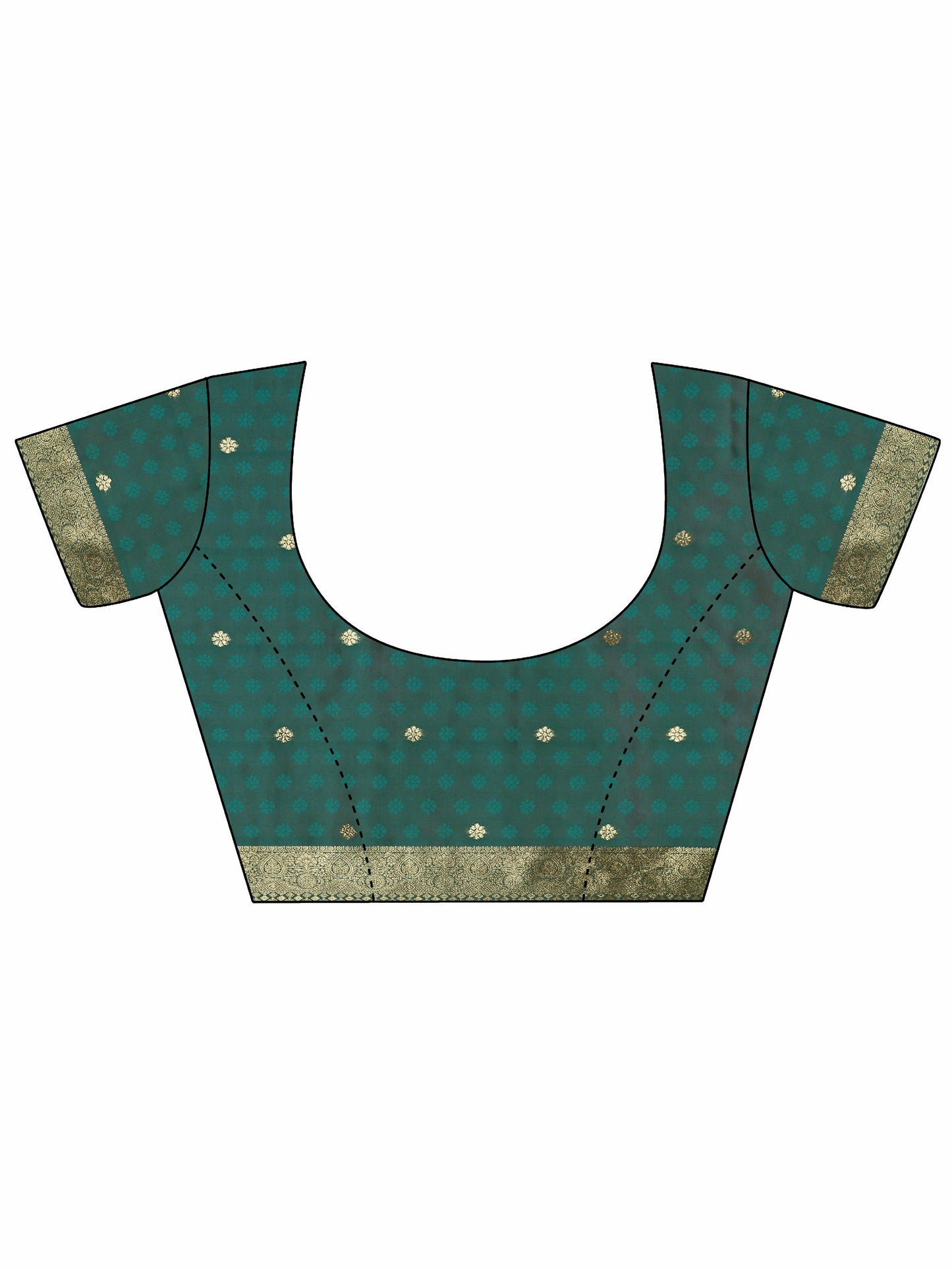 Green Woven Design Silk Blend Saree With Unstitched Blouse Piece