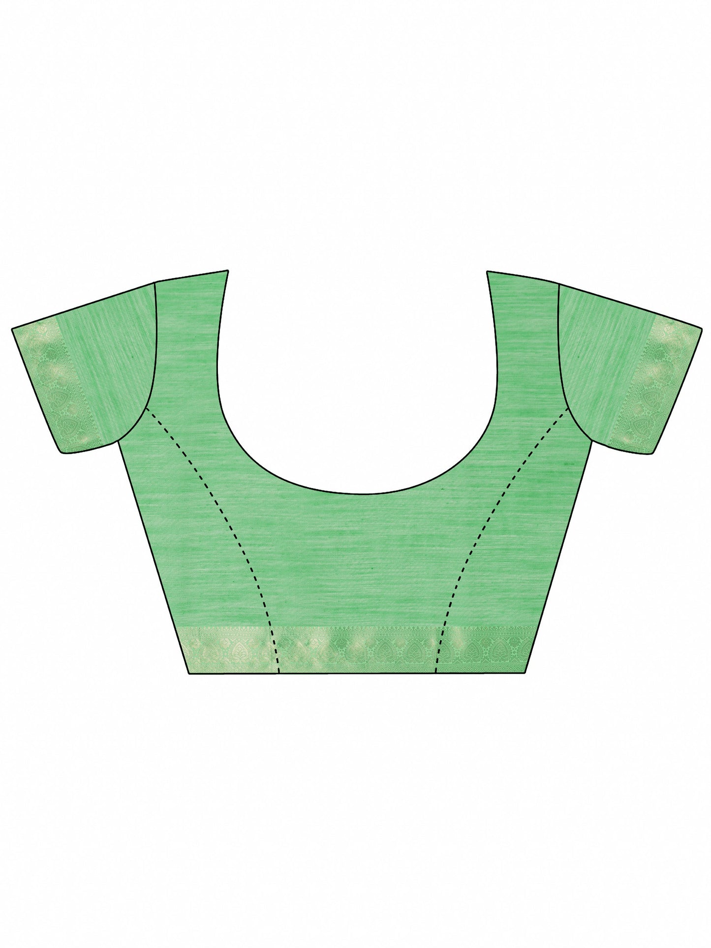 Sea Green Woven Design Silk Blend Saree With Unstitched Blouse Piece