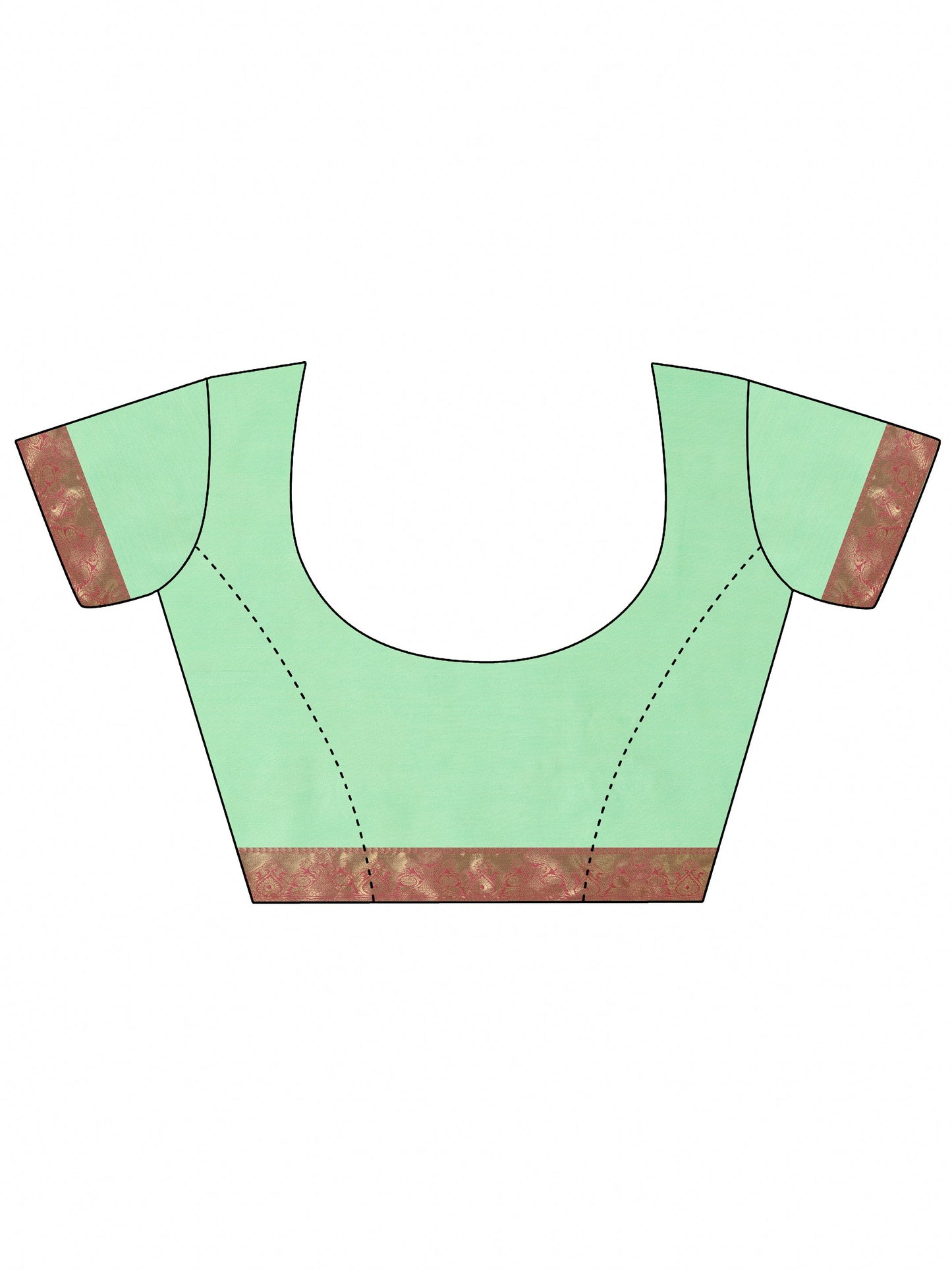 Green Woven Design Silk Blend Saree With Unstitched Blouse Piece