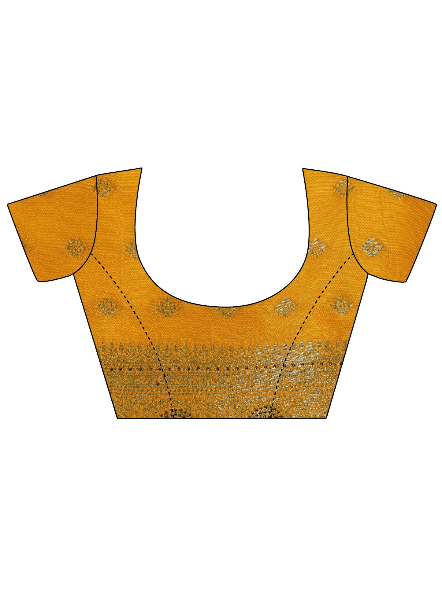 Yellow Woven Design Silk Blend Saree With Unstitched Blouse Piece