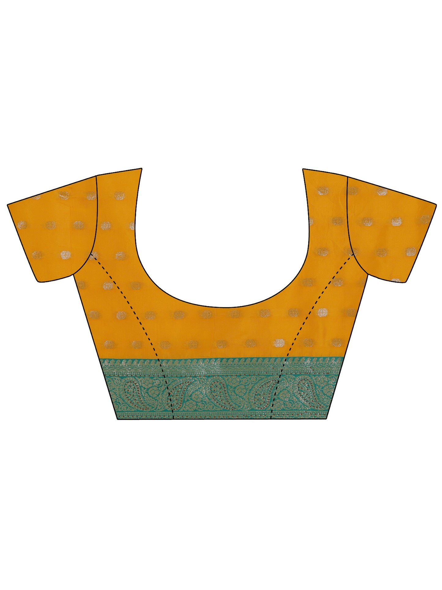 Yellow Woven Design Banarasi Silk Blend Saree With Unstitched Blouse Piece