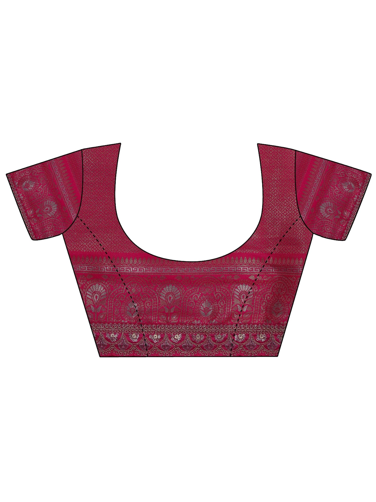 Beige Silk Blend Saree With Unstitched Blouse Piece