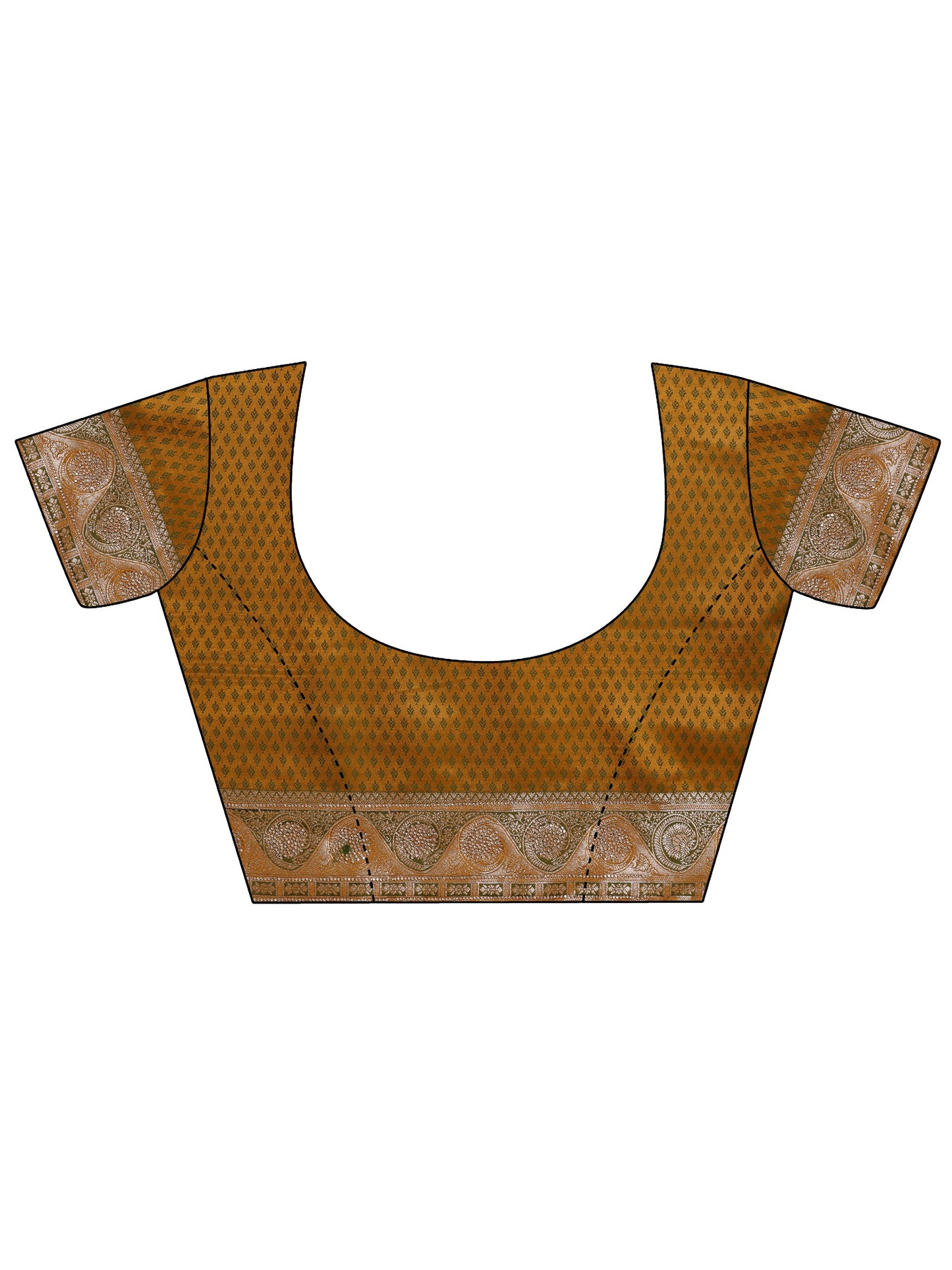 Mustard Woven Design Silk Blend Saree With Unstitched Blouse Piece