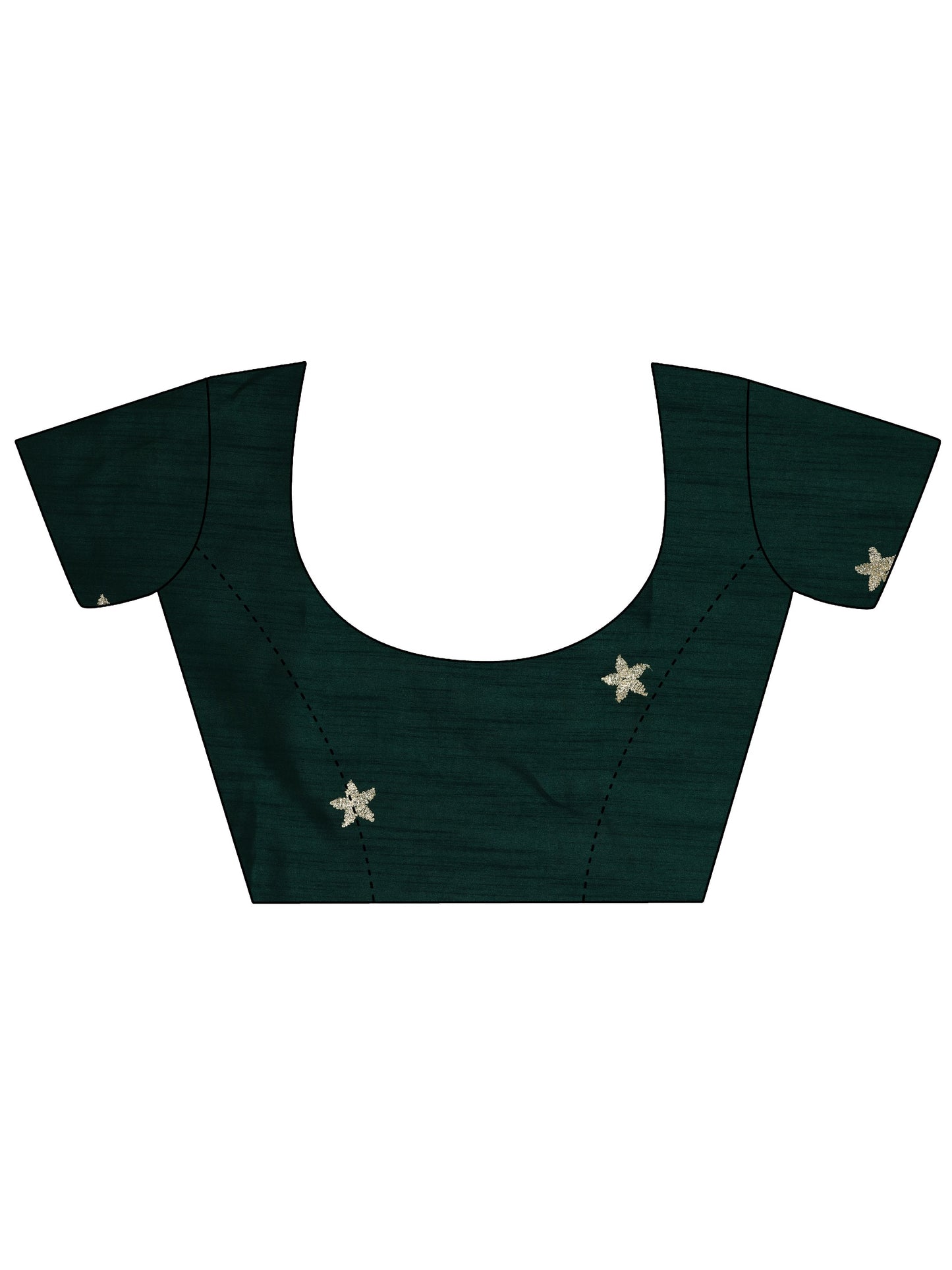 Blue Embellished Crepe Saree With Unstitched Blouse Piece