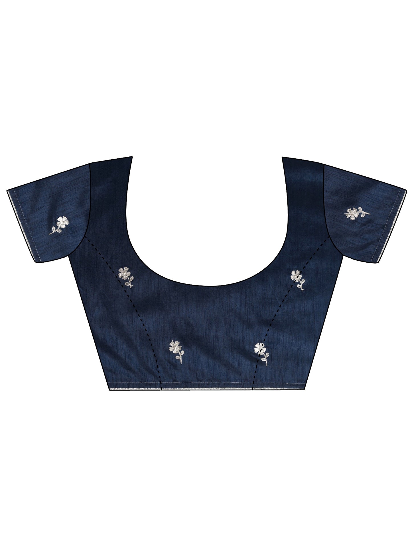 Blue Bandhani Printed Chinon Saree With Unstitched Blouse Piece