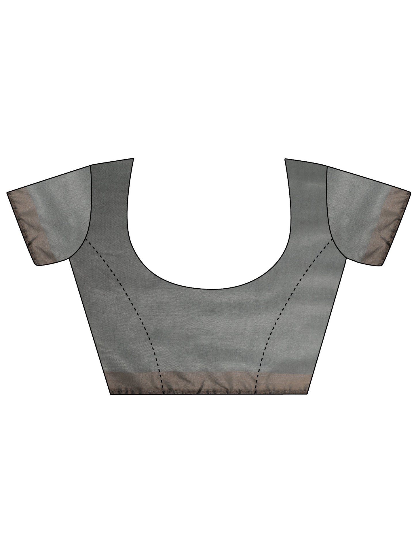 Grey Embellished Nylon Saree With Unstitched Blouse Piece