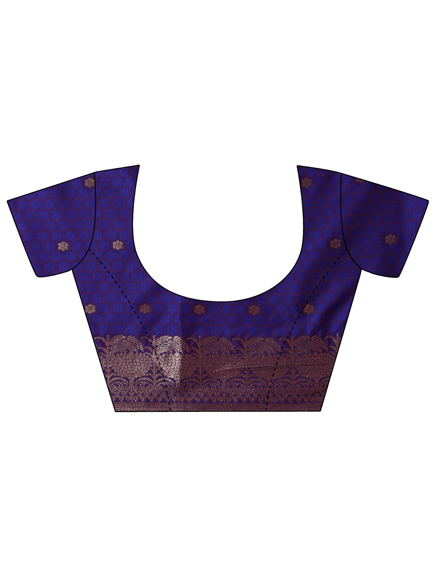 Purple Woven Design Banarasi Silk Blend Saree With Unstitched Blouse Piece