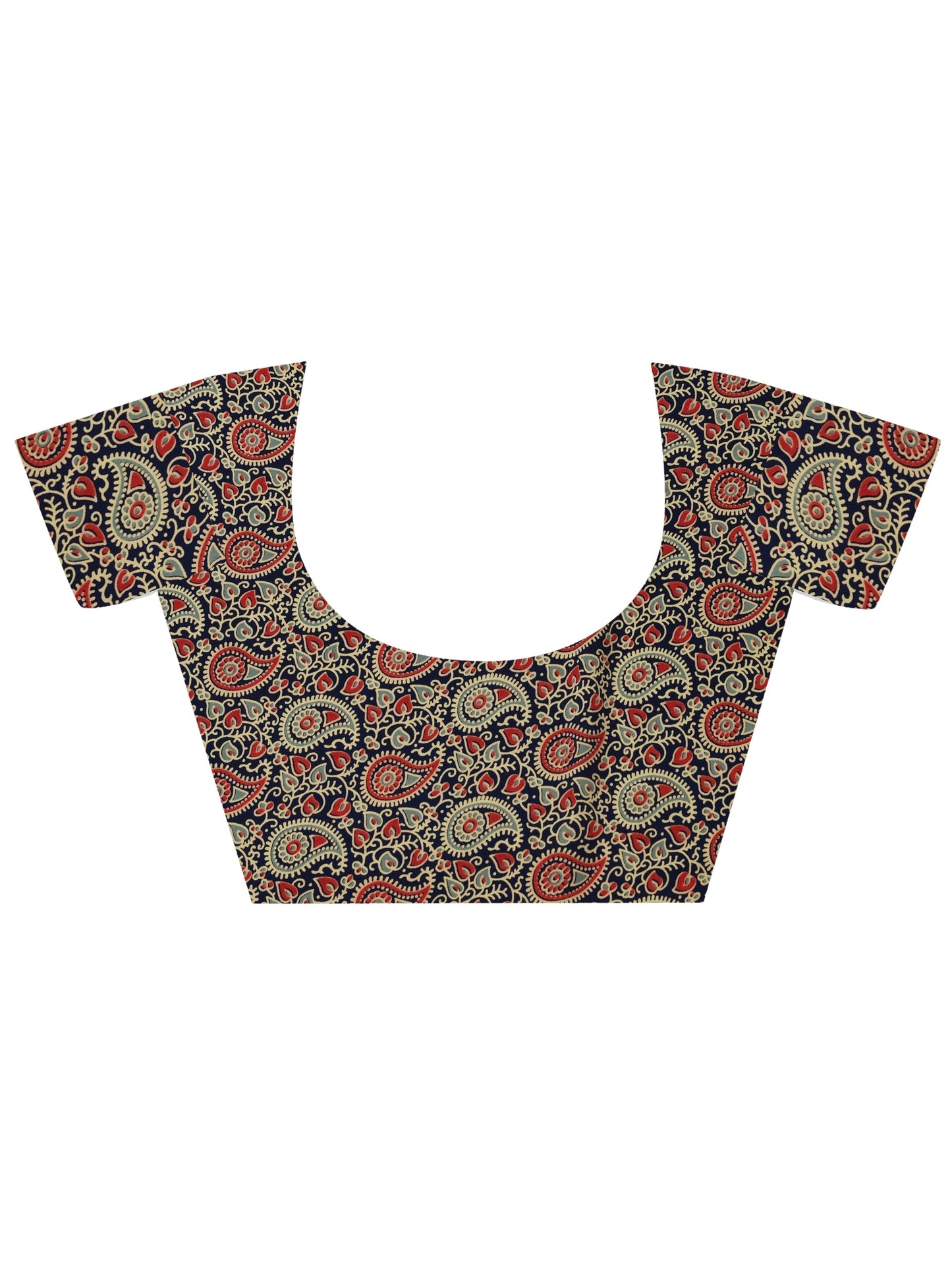 Navy Blue Solid Satin Saree With Unstitched Blouse Piece