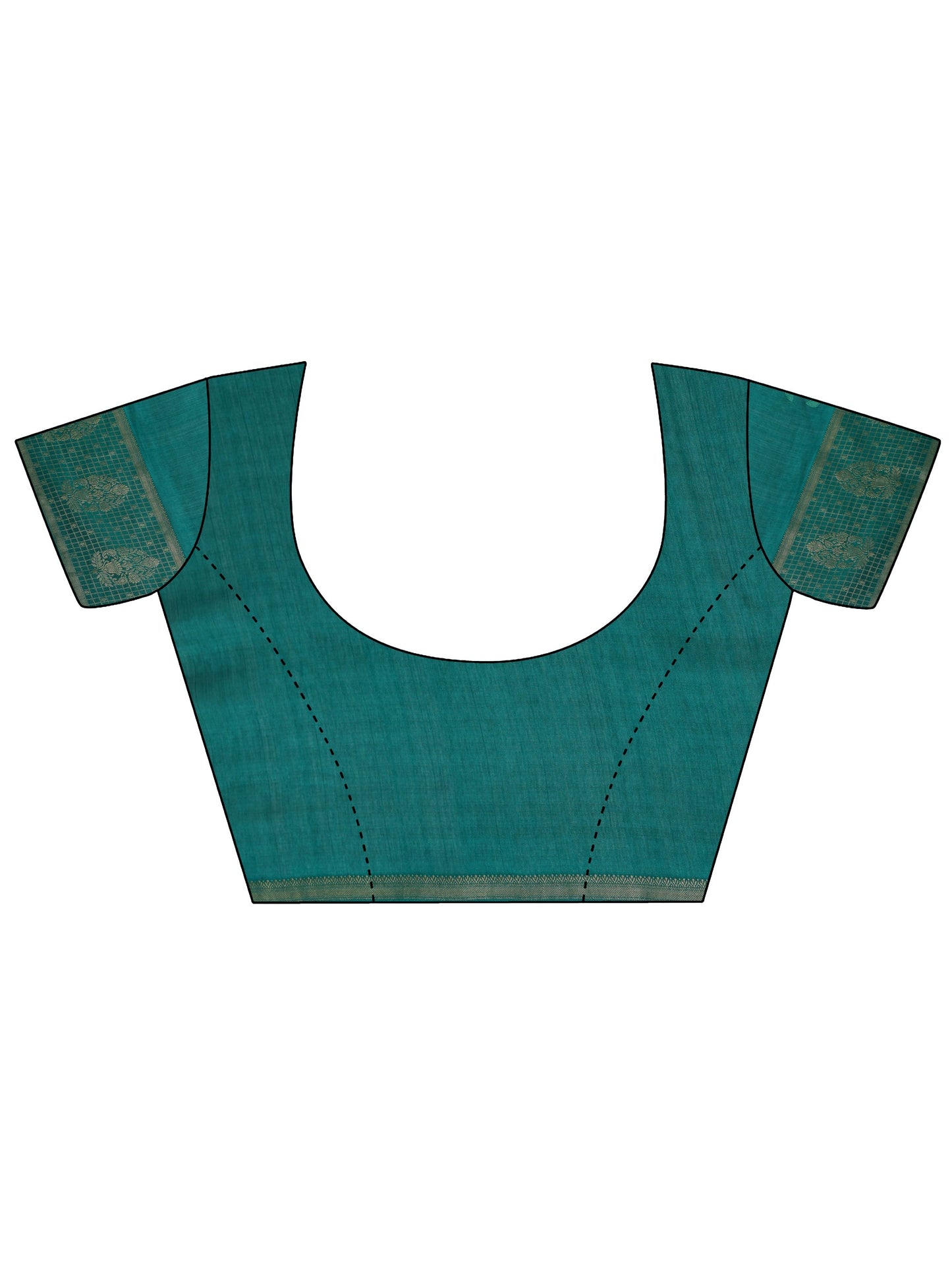 Green Printed Georgette Saree With Unstitched Blouse Piece