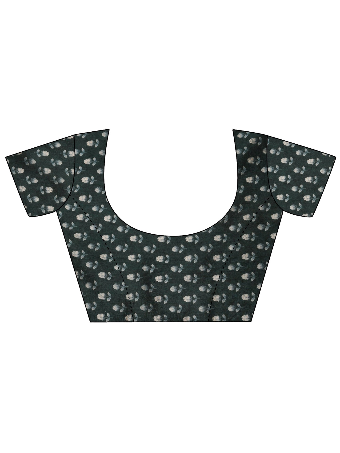 Green Embellished Silk Blend Saree With Unstitched Blouse Piece