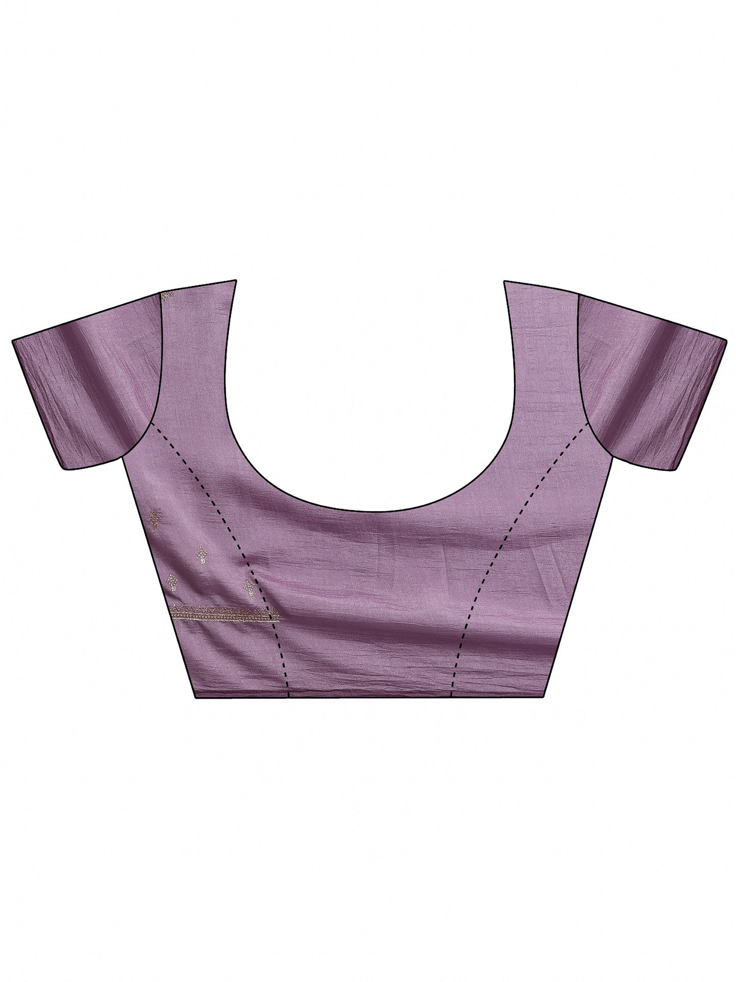 Lavender Embellished Silk Blend Saree With Unstitched Blouse Piece