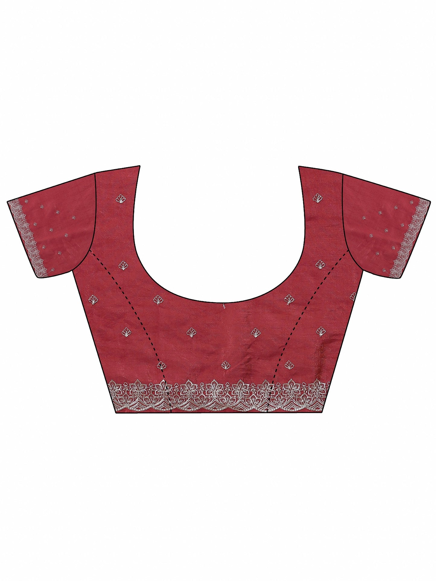 Pink Solid Organza Saree With Unstitched Blouse Piece