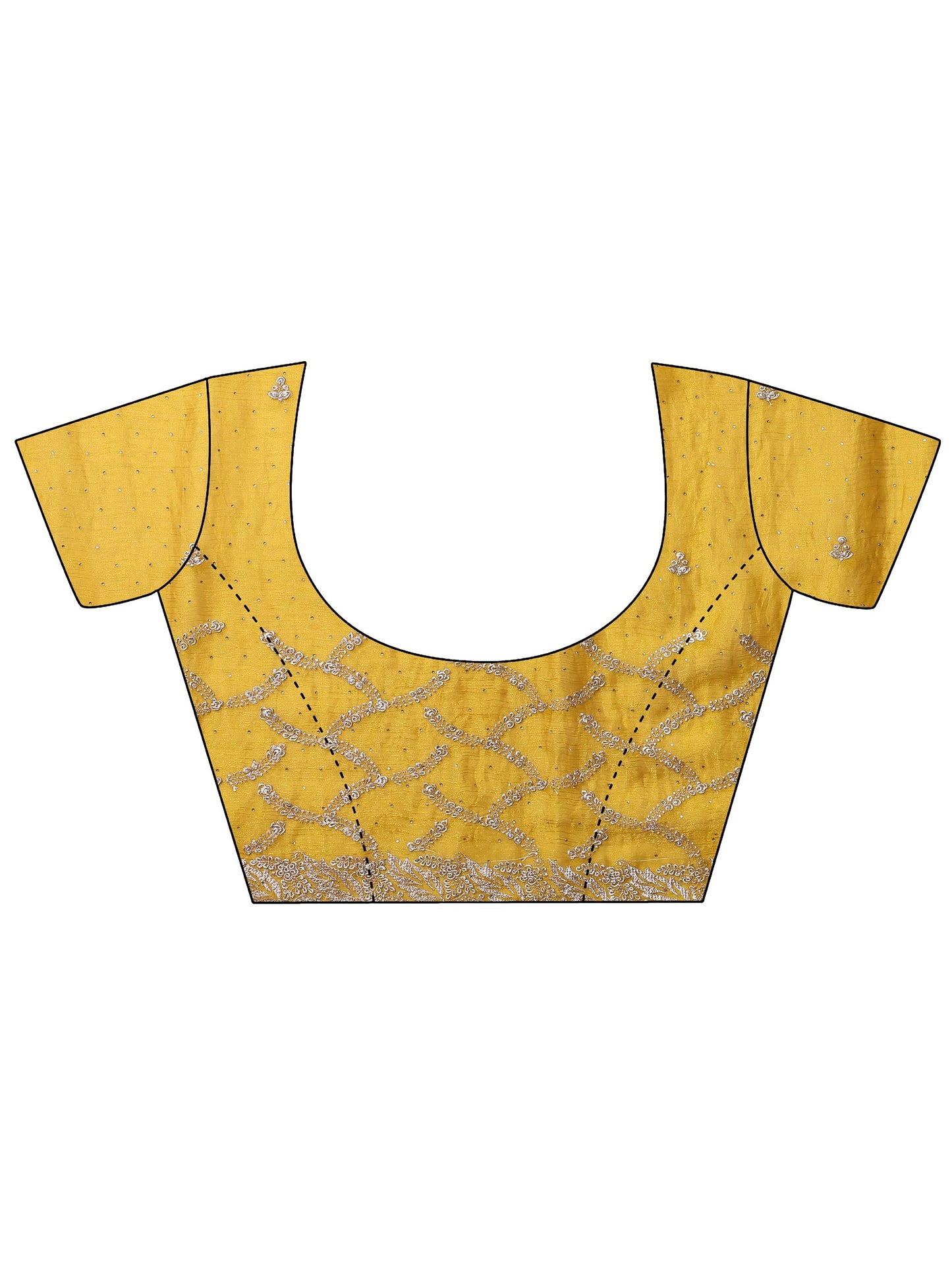 Blue Embellished Silk Blend Saree With Unstitched Blouse Piece