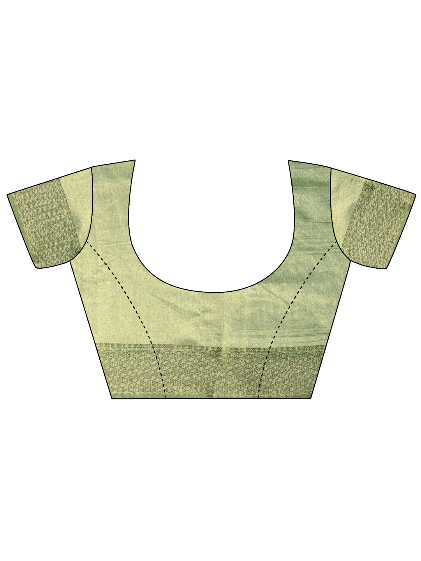 Green Embroidered Silk Blend Saree With Unstitched Blouse Piece