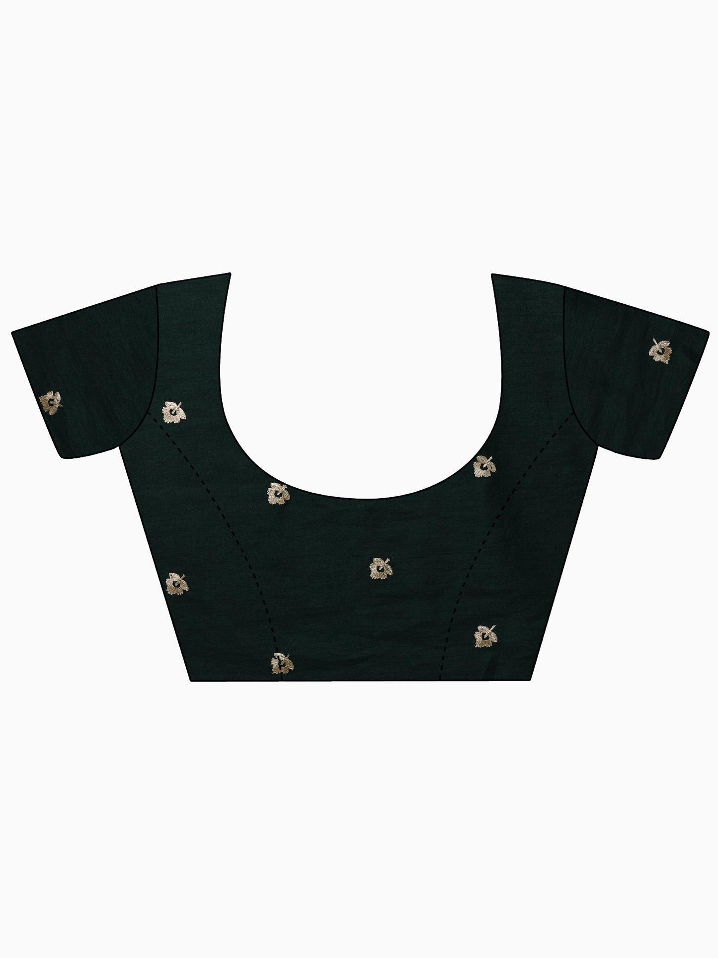 Green Embroidered Organza Saree With Unstitched Blouse Piece