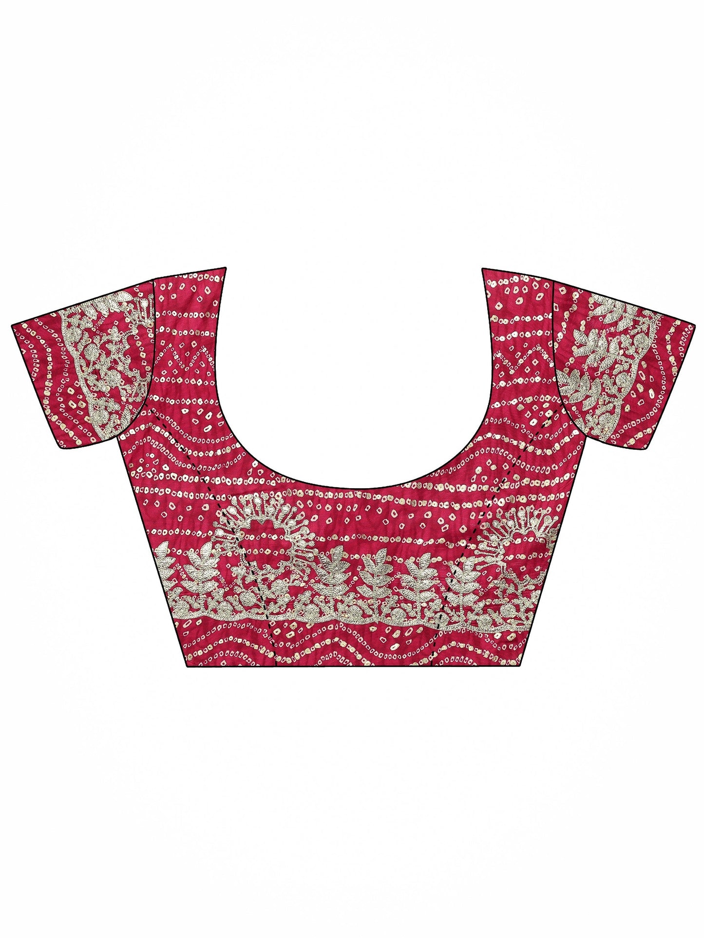 Peach Embroidered Organza Saree With Unstitched Blouse Piece