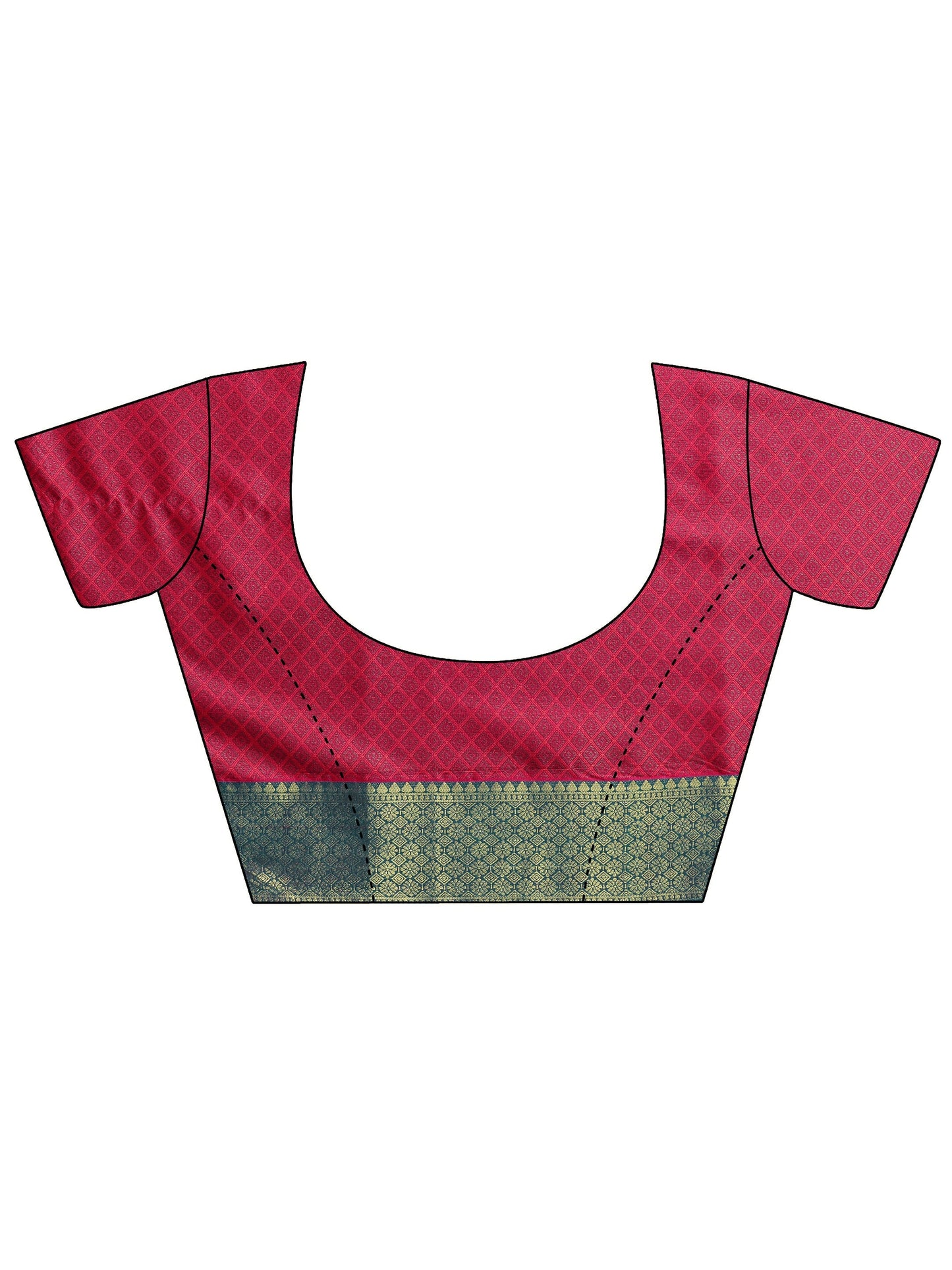 Pink Woven Design Banarasi Silk Blend Saree With Unstitched Blouse Piece