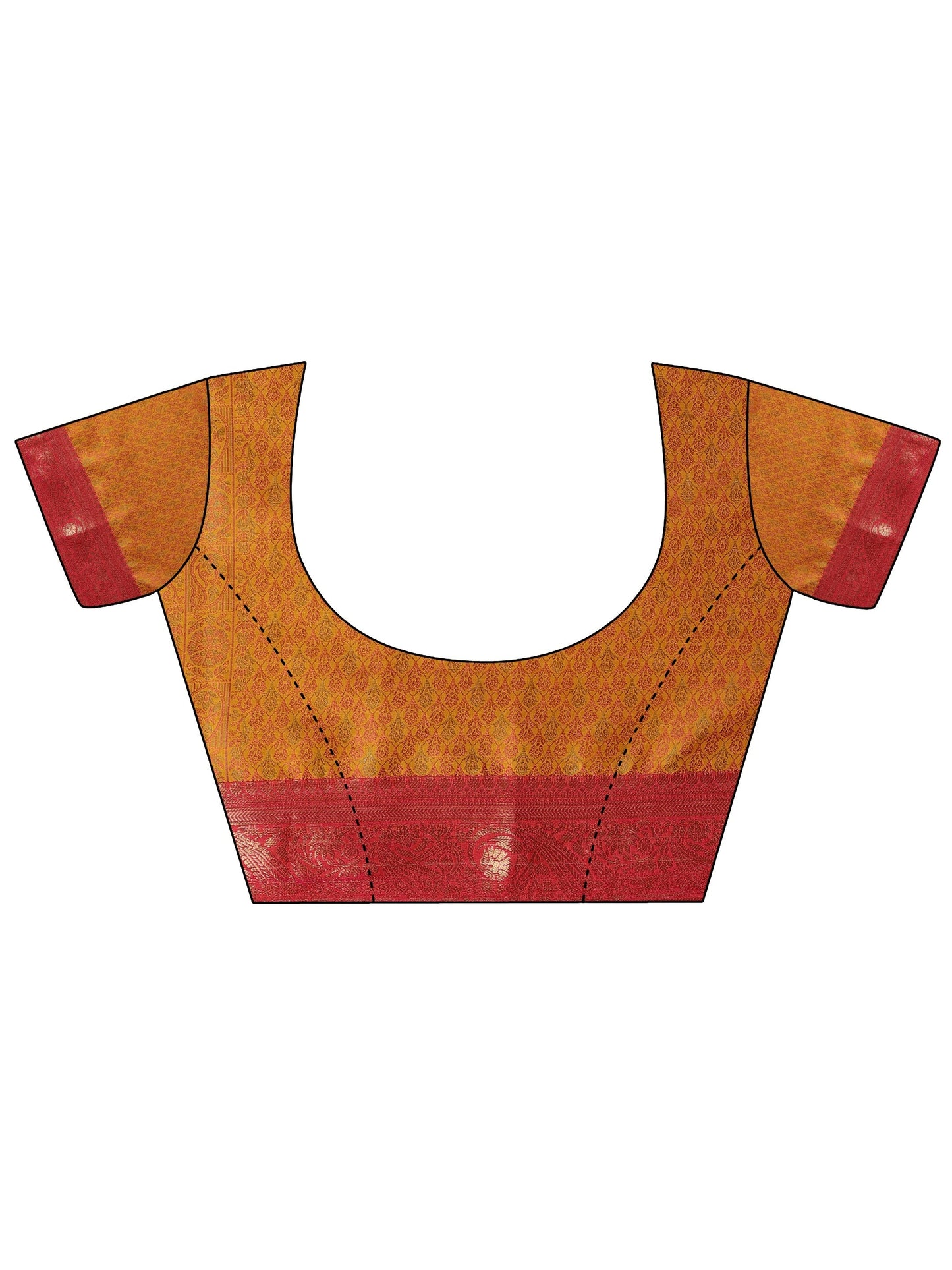 Mustard Woven Design Banarasi Silk Blend Saree With Unstitched Blouse Piece