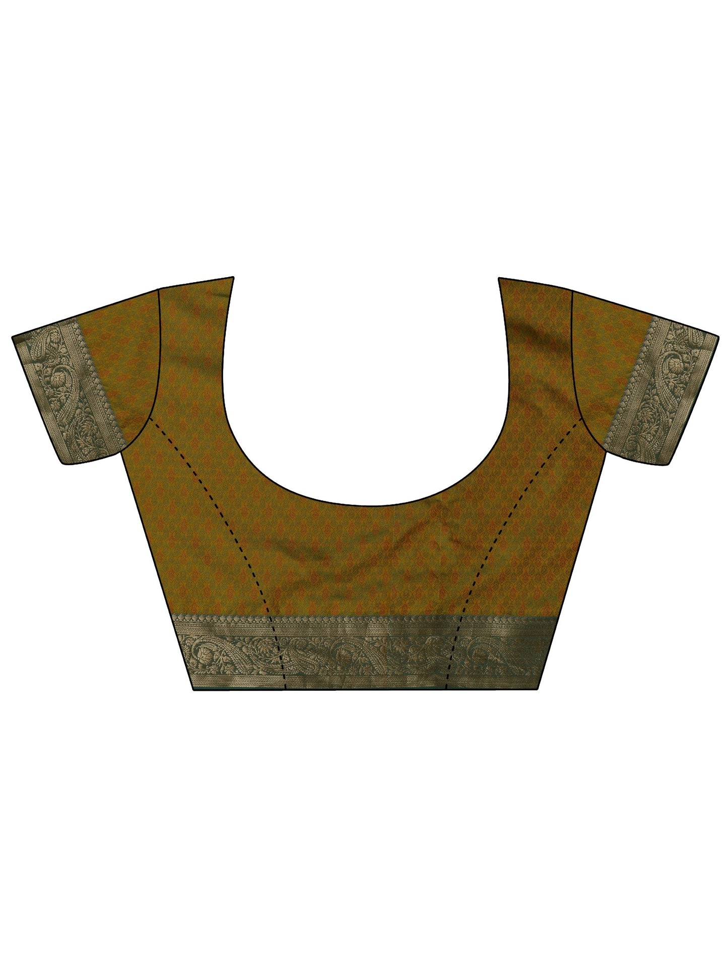 Green Woven Design Banarasi Silk Blend Saree With Unstitched Blouse Piece