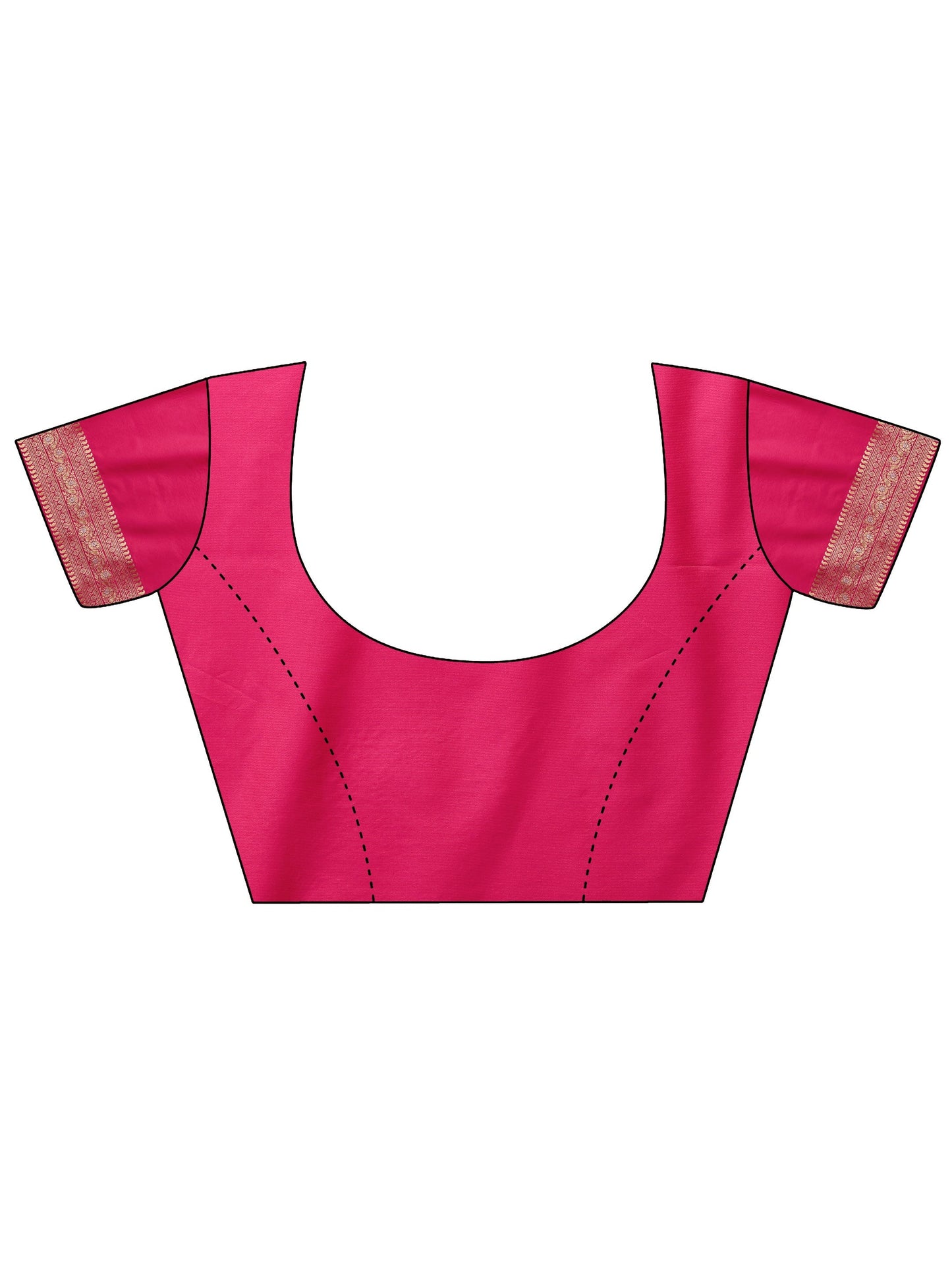 Pink Woven Design Banarasi Silk Blend Saree With Unstitched Blouse Piece