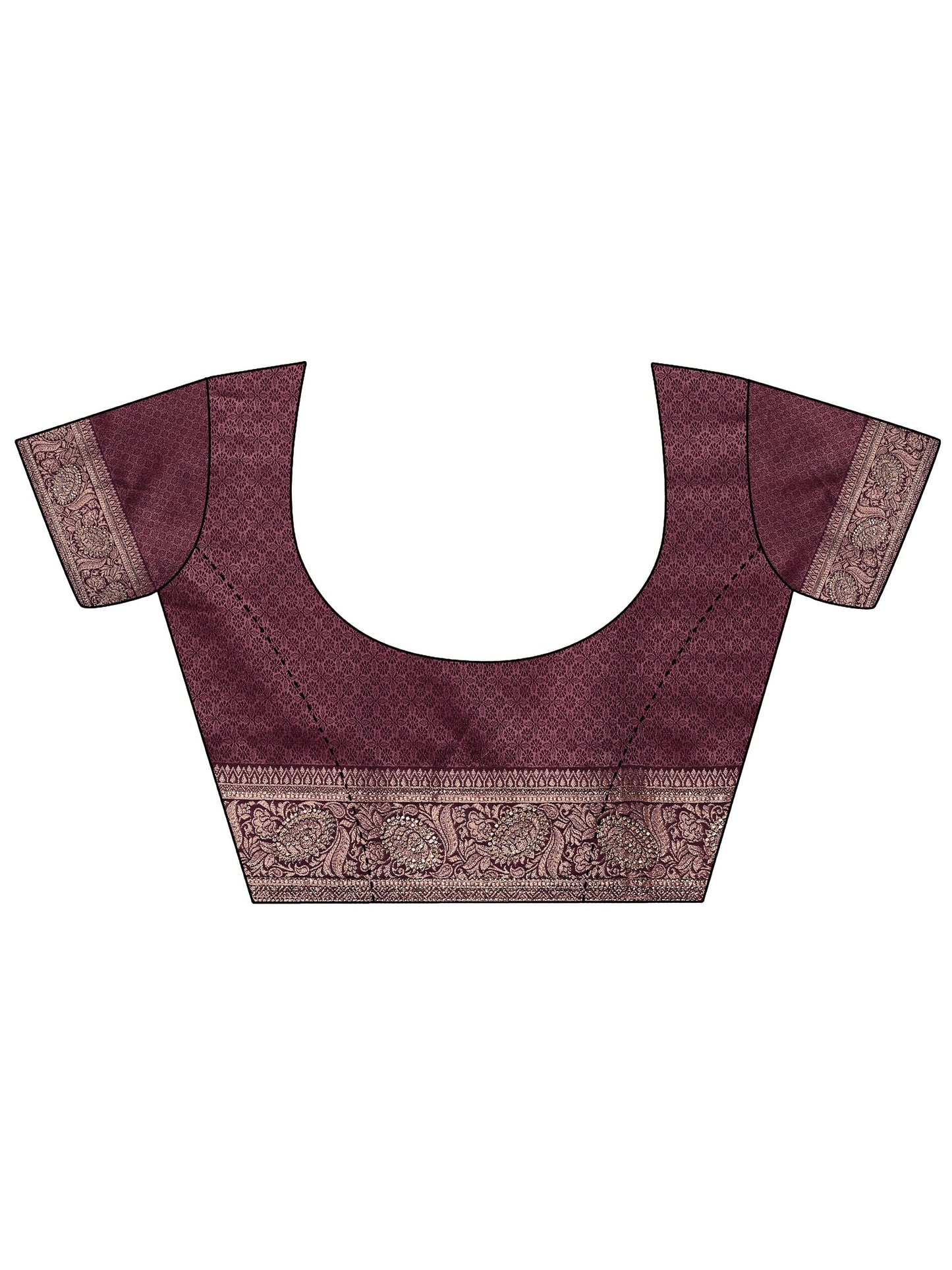 Pink Woven Design Banarasi Silk Blend Saree With Unstitched Blouse Piece