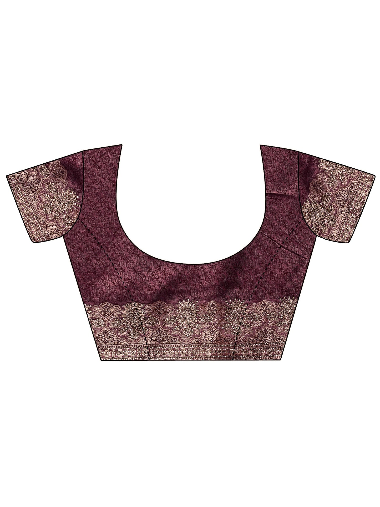 Pink Woven Design Banarasi Silk Blend Saree With Unstitched Blouse Piece