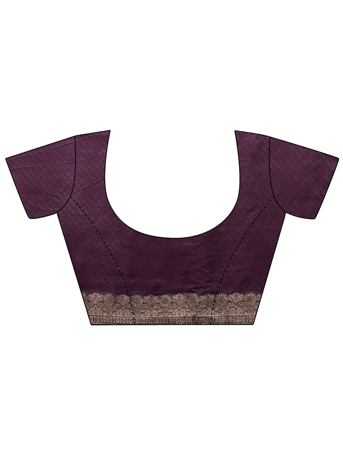 Purple Woven Design Banarasi Silk Blend Saree With Unstitched Blouse Piece