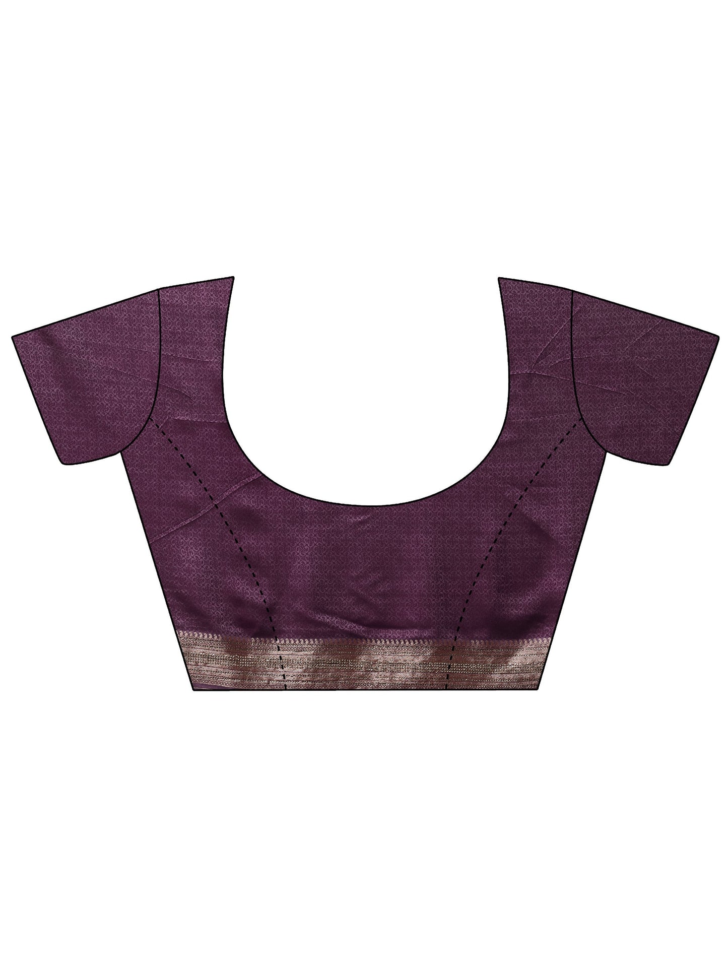 Purple Woven Design Banarasi Silk Blend Saree With Unstitched Blouse Piece