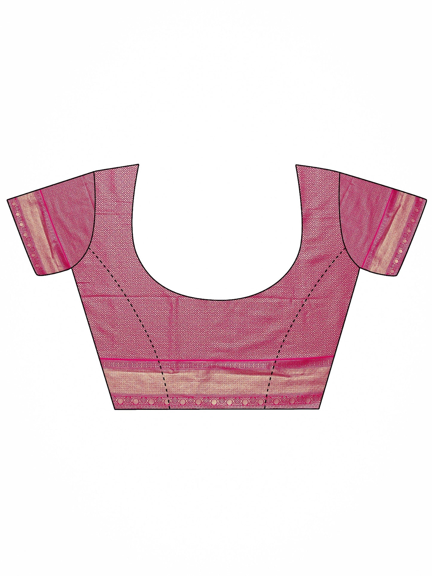 Multi Woven Design Banarasi Silk Blend Saree With Unstitched Blouse Piece